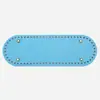 Acessórios para malas bolsa de fundo de crochê manual diy fundo de PU padrão cruzado 30x 10cm fundo oval em estoque atacado