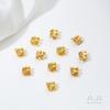 Cuentas de Resorte Chapadas en Cobre con Conservación de Color Oro Verdadero de 18K Giro Cuentas de Caracol Cuentas Tejidas Accesorios para Joyería de Perlas Hechas a Mano