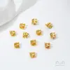 Cuentas de Resorte Chapadas en Cobre de Oro Real de 18K que Conservan el Color Alambre Retorcido Cuentas de Caracol Bola Trenzada Cuentas Espaciadoras Accesorios para Joyería Hecha a Mano DIY Perlas