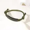 Al por mayor al contado transfronterizo Pulsera de doble cordón de ajuste Pulsera de cuerda trenzada ajustable de acero inoxidable multicolor con impresión y grabado de color UV