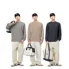 Nova blusa de moletom de outono com gola redonda, sem capuz, camiseta da moda de manga comprida, solta e versátil, roupa casual masculina, blusa de moletom pullover masculina