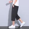 Pantalones Capri Casuales Holgados de Seda Helada a la Moda para Hombre 2025 Nuevo Verano Delgados Transpirables de Secado Rápido Shorts Deportivos