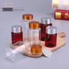 50 60 80 100 ml garrafa de plástico tampa de ouro transparente garrafa de cápsula selada garrafa de divisão sólida líquida