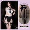 Lencería sexy, uniforme sexy, tentación de secretaria OL maestra, entrepierna abierta, no es necesario quitar, conjunto de falda bodycon para cita, secretaria reveladora de pecho