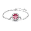Pulsera de acero titanio con incrustaciones de diamantes calada tipo hilo de aromaterapia para difusión de aceites esenciales Pulsera con patrón de árbol de la vida europeo y americano venta al por mayor