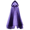 Capa longa de tule para Halloween com capuz, cor sólida preta transparente, capa de noiva vampira bruxa deus da morte com capuz