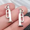 Símbolos de Instrumentos Musicales de Plata Antigua Colgante Retro Joyería de Aleación Colgante Accesorios para Pulsera Collar Llavero DIY