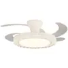 Lámpara de araña con ventilador para sala de estar y dormitorio, decoración del hogar moderna minimalista, lámpara de araña pequeña de alta gama estilo crema con luz de ventilador integrada
