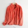 Chaqueta Cálida Hecha en Japón Otoño e Invierno para Mujer Chaqueta Larga de Forro Polar con Cremallera Cardigan de Manga Larga W439138