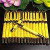 Pluma de Firma de Doble Propósito de Nanmu Dorado, Pluma Artesanal de Nanmu de Hoja Grande de Grado Empresarial, Pluma Estilográfica, Bolígrafo, Pluma de Doble Propósito, Madera Sólida