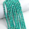Conta redonda linha preta turquesa rachadura pulseira turquesa branca acessórios de jóias DIY frisado malaquita semi-acabado contas soltas