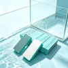 Esponja limpiadora de acuario, bloque desincrustante de vidrio de doble cara, herramienta de pulido y fregado para eliminar manchas de agua y sarro del acuario