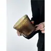 Taza Grande de Café Oscuro Rayada Martillada Simple Estilo Retro Japonés Taza de Café de Alto Valor Lujo Ligero Taza para Bebidas Frías