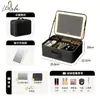 Bolsa de Cosméticos de Viaje LED Avanzada con Espejo para Mujer, Caja Portátil de Gran Capacidad para Pinceles de Maquillaje, Bolso con Compartimentos para Belleza