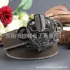 Cinto de moda masculino fivela lisa fivela de placa em relevo fivela de ilhós uma geração de cabelo