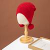 Gorro de Cachemira Niños 100 Cachemira Pura Otoño e Invierno Nuevo Calado Tejido Grueso Cálido Protección para las Orejas Sombrero Comercio Exterior