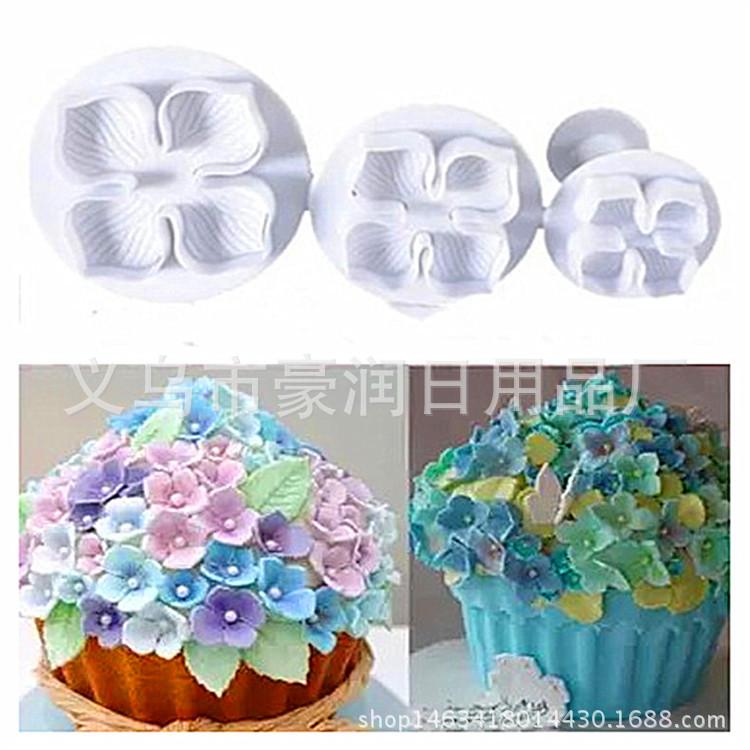 3pcs绣球花 T003,