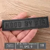 Patches Bordados para Computador em Couro Atacado, Insígnias Pequenas Pretas, Etiquetas Bordadas, Patches de Decoração para Roupas, Apliques