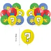 Decoración Creativa para Fiesta de Cumpleaños Tema Mario Borde Suministros Banner Bandera para Pastel Set de Globos Transfronterizo