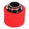 Filtro de Ar Preto com Esponja e Boca Reta Vermelho 42mm