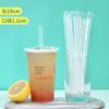 Pajita desechable para leche, té, pajita gruesa, embalaje separado, degradable, para bebidas comerciales, jugos, café, pajita fina, venta al por mayor