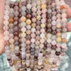 Jingde Joyería Amatista Sueño Natural Cuentas Redondas Hecho a Mano DIY Pulsera Accesorios de Joyería Cuentas Dispersas Venta al por Mayor