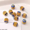 Colgante Serie Filigrana Esmalte Alveolar de Aleación de 10 mm Pulsera de Cuentas Hecha a Mano DIY Llavero Material para Joyería Accesorios