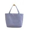 Nova Bolsa Tote Listrada de Comércio Exterior para Mulheres, Bolsa de Compras Grande Capacidade Estilo Preguiçoso, Bolsa de Ombro Retrô de Verão 2025