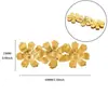 Broches de Flor de Acero Inoxidable Chapado en Oro Transfronterizos Europeos y Americanos, Accesorios Versátiles de Nicho de Lujo Ligero para Playa de Verano, Broches al por Mayor