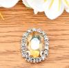 Cristal Ovalado Borde Diamante Garra Cosido a Mano Vestido de Novia Pedrería Venta al Mayoreo Hecho a Mano DIY Accesorios Hebilla para Zapato