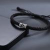 Pulseira de prata 925 masculina tendência nicho ins retrô personalidade padrão de segurança pulseira trançada masculina simples moda marca joia
