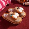 Pantuflas de Algodón con Forma de Manzana de Dibujos Animados para Mujer, Calientes de Invierno para el Hogar, Pantuflas Rellenas, Se Pueden Usar Afuera, Antideslizantes, Pantuflas de Felpa Plus