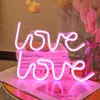 Luz de Neón LED Forma de Corazón Lámpara Fiesta Creativa Cumpleaños Decoración Festiva Día de San Valentín Decoración de Dormitorio Luz de Neón