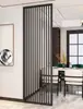 Tela de aço inoxidável de luxo leve, decoração moderna minimalista de metal vazado para entrada de sala de estar, grade divisória de arte em ferro estilo chinês novo