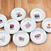 Suministro Directo de Fábrica Plato Redondo Retro Antiguo Plato para Fondue Plato para Barbacoa Logo Imprimible Plato Esmaltado Nostálgico