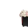 Maceta cuadrada de fibra de vidrio negra para lugar de bodas, jardinera modular, decoración de eventos, maceta decorativa, venta al por mayor del fabricante