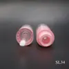 Tubo redondo de brillo de labios con degradado rosa 3.5 ml, tubo vacío para brillo de labios material de embalaje de plástico, fabricante por encargo
