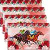 Fuente Transfronteriza de Hindi TEMU Amazon Estampado de Lino Club de Jockey Manteles Individuales Festival de Carreras de Caballos Decoración de Mesa para Fiesta