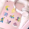 50 adesivos de urso de amor com vento e grafite para caderno, caixa de papelaria, adesivos decorativos, adesivos infantis criativos à prova d'água