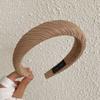 Diadema Simple Estilo Coreano de Cráneo Alto Diadema de Esponja de Onda de Agua de Alta Gama con Agujero para el Cabello de Ala Ancha para Lavar la Cara Diadema para Recoger el Cabello al por Mayor para Mujeres