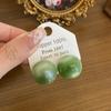Brincos de coração cor dopamina estilo coreano para mulheres primavera/verão nova moda brincos de pino de resina brincos doces e adoráveis de contas redondas