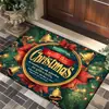 Alfombra Navideña Más Vendida Transfronteriza, Felpudo Decorativo de Terciopelo de Cristal con Ambiente Festivo, Alfombrilla Resistente a Manchas y al Desgaste, Se Puede Enviar en Nombre de Otros