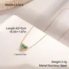 Colar de Coração Banhado a Ouro 18K Estilo Japonês e Coreano para Mulheres, Corrente de Clavícula com Pingente de Coração Simples Estilo Ins Hip-Hop Versátil