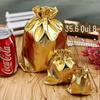 7 * 9 Pacote Flannel Bag Golden Bag Green Flanela Jewelry Bag Set Water Cup Bag logotipo imprimível