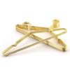Cabide de Metal Estilo Nórdico com Entalhes, Arara de Roupas de Ferro Forjado para Lojas de Roupas Adultas, Varal Dourado, Design Simples para Secar Roupas