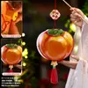 Linterna de Calabaza Festival de Medio Otoño 2026 Modelo Nuevo Kit de Manualidades DIY para Niños Linterna Portátil Brillante de la Fortuna Adorno Colgante