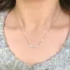 Collar de lujo super brillante con sonrisa para mujer, moda, cadena para la clavícula de estrella irregular, estilo frío, elegante, collar versátil, accesorios