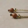 Anel Pequeno de Fivela de Paz Masculino e Feminino de Alta Qualidade com Pingente de Jade em Fio Vermelho Ultrafino, Cordão para Colar com Pingente de Jade Hetian