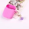 Coração de pêssego chaveiro colorido transparente lindo pingente menina bonito criativo pequena mercadoria mochila pequenas jóias ornamentos