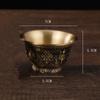 Taza de Suministro de Agua Tallada de Cobre Puro Xizang Cuenco Tántrico de Siete Suministros de Agua Copa Doméstica de Adoración a Buda Pre-Buda Tamaño Grande y Pequeño Copa de Agua Bendita